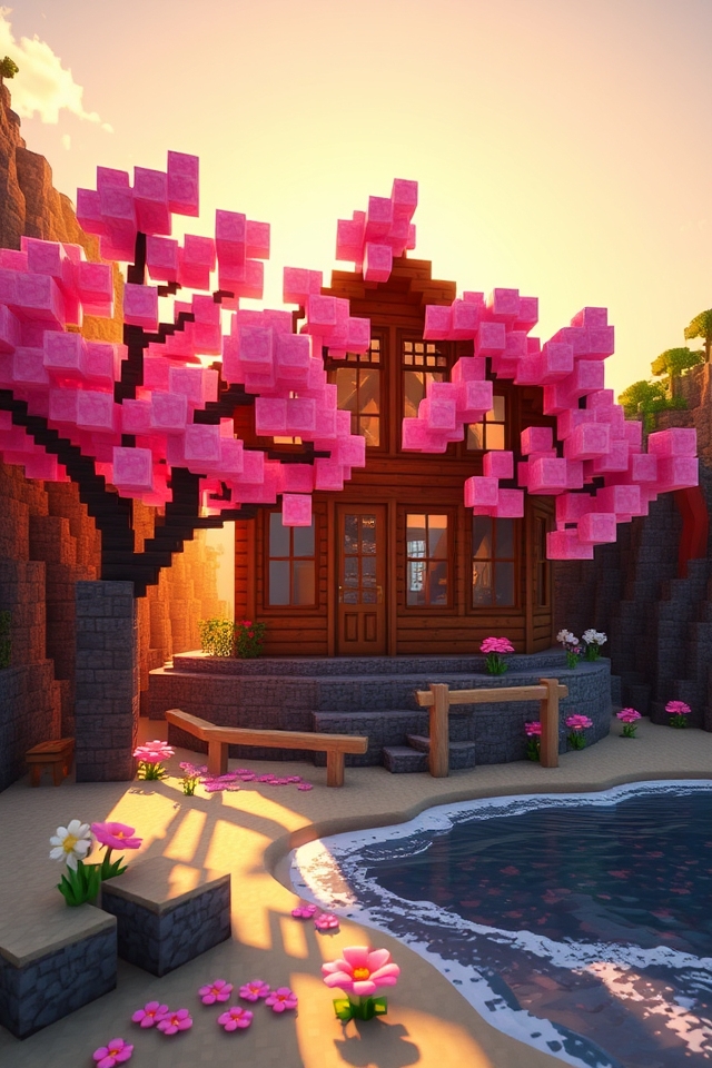 seaside cherry blossom retreat