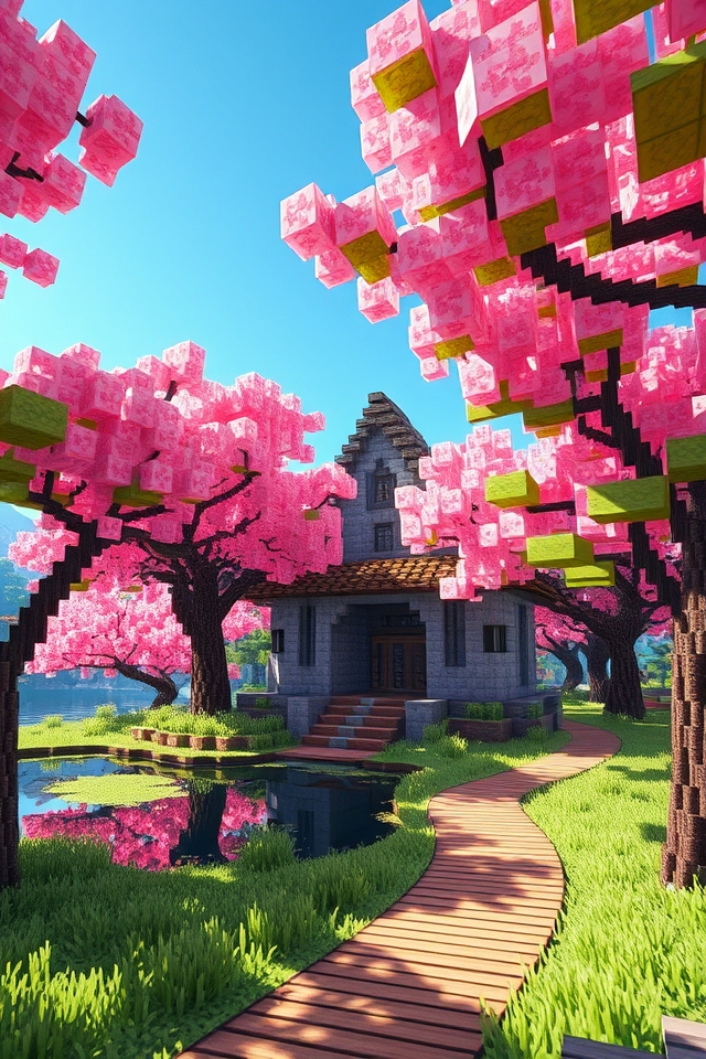 serene cherry blossom retreat