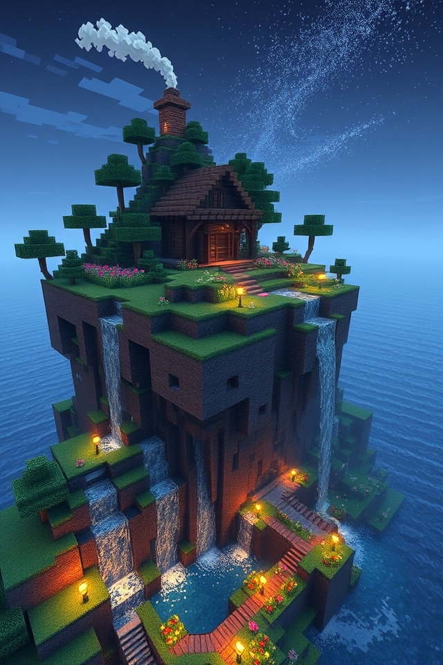 serene floating island retreat
