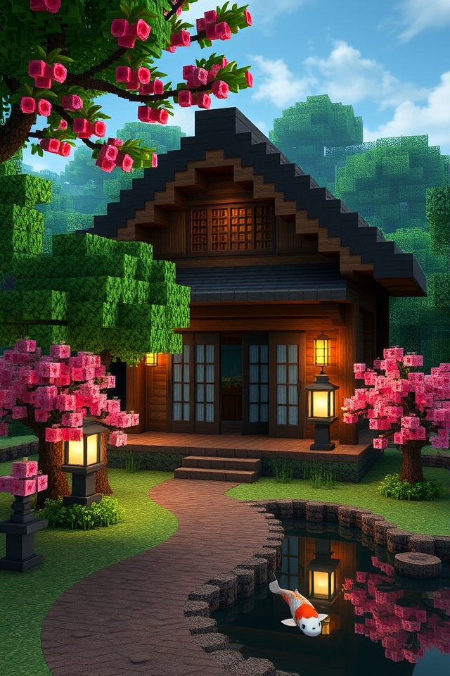 serene japanese cabin design