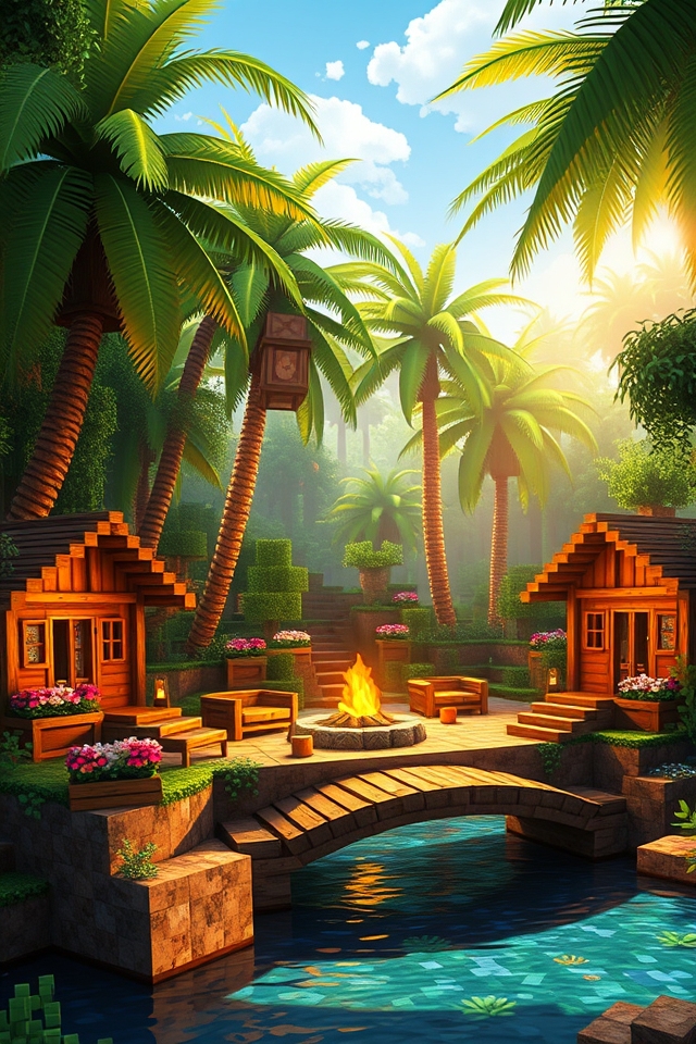 serene jungle river camp