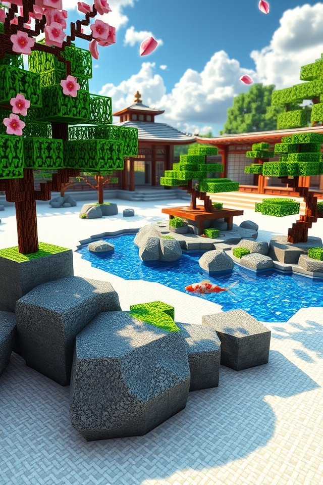 serene minecraft zen garden