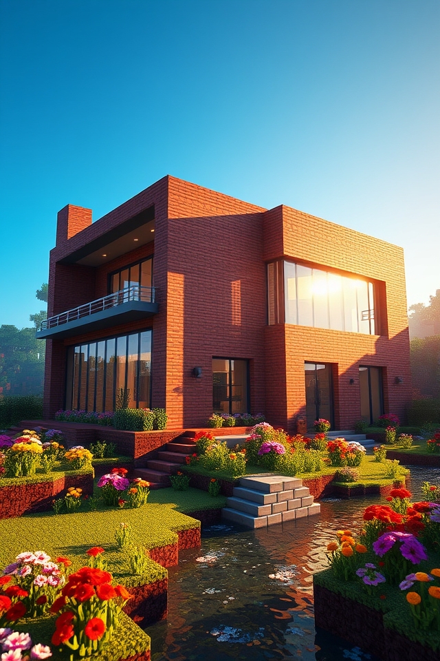 sleek contemporary brick architecture