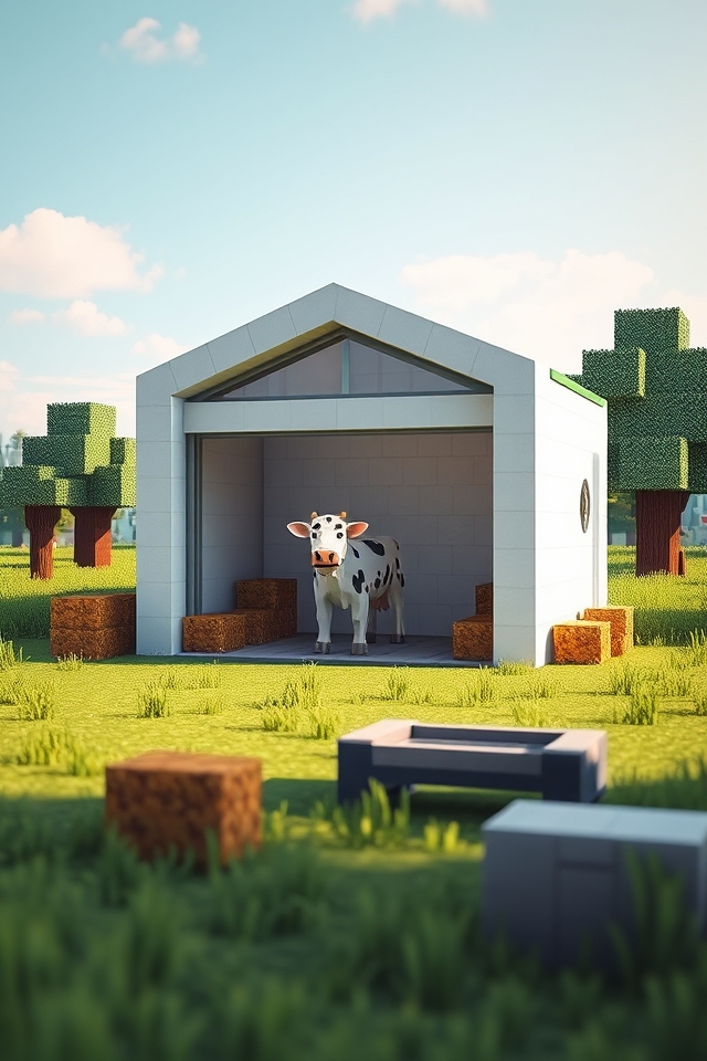 sleek functional cow shed