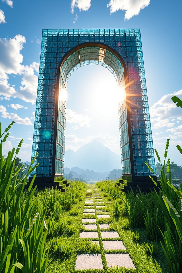 sleek glass steel architecture