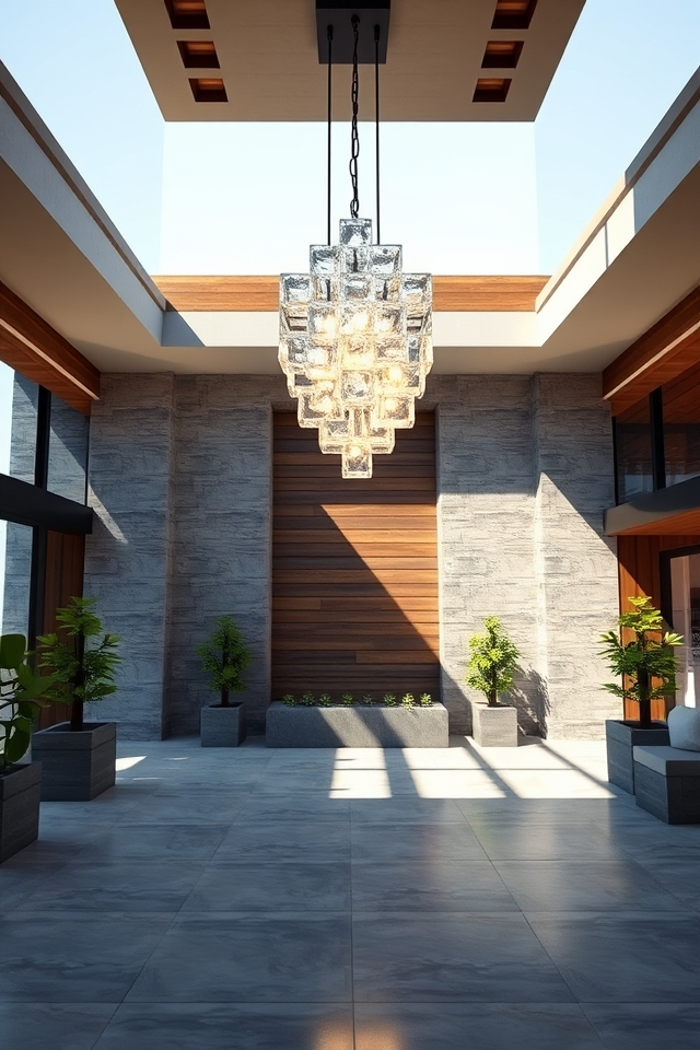sleek minimalist chandelier design