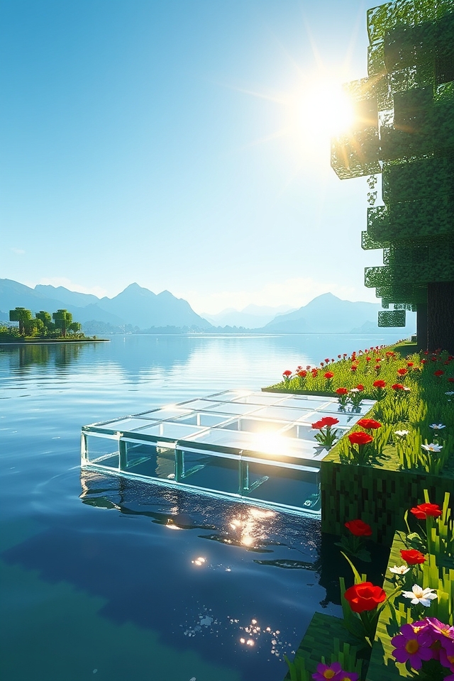 sleek modern waterfront platform