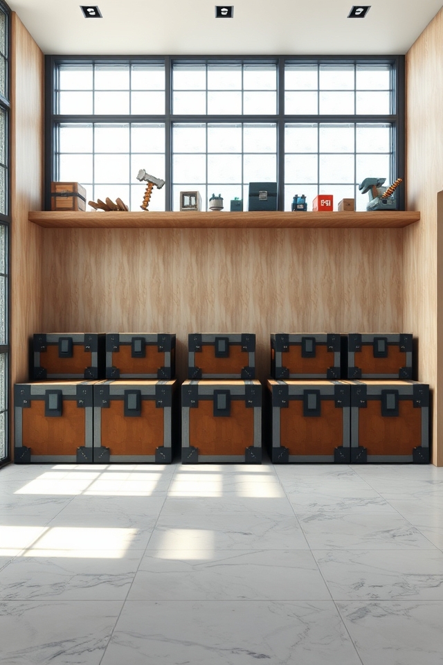 sleek organized bright storage