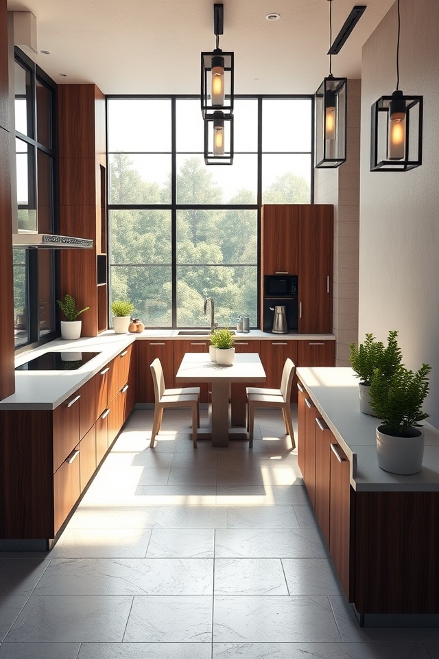 sleek uncluttered kitchen design