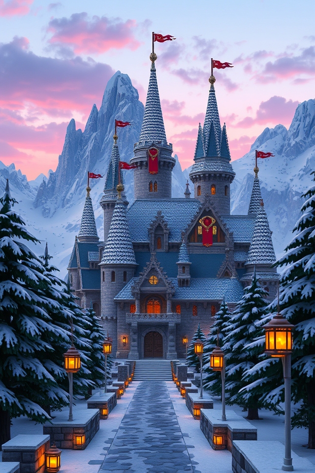 snowy stronghold with vistas