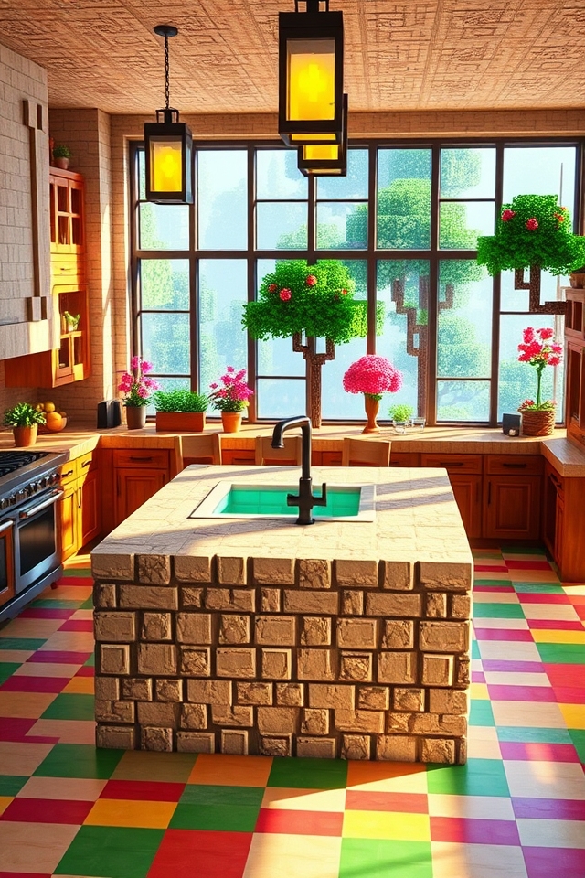 spacious inviting family kitchen