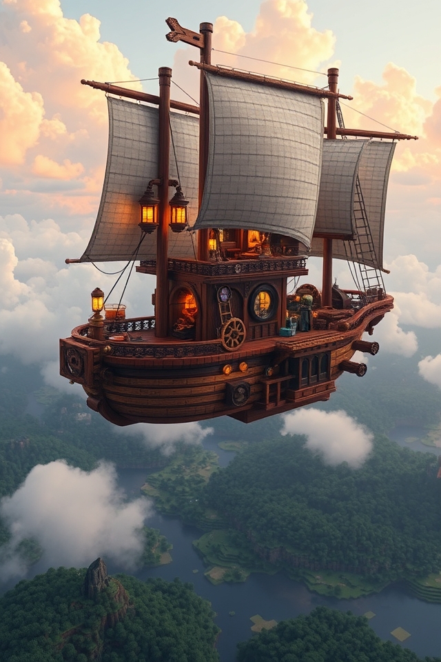 steampunk airship home design