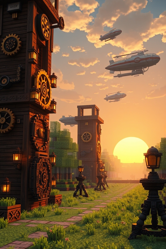 steampunk archery range design