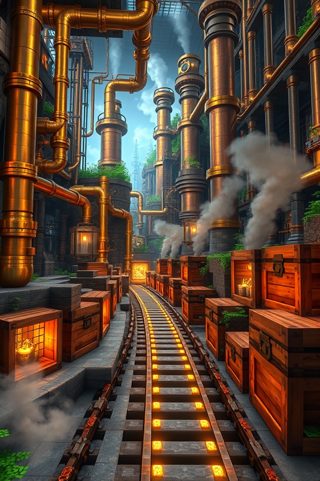 steampunk item transport factory