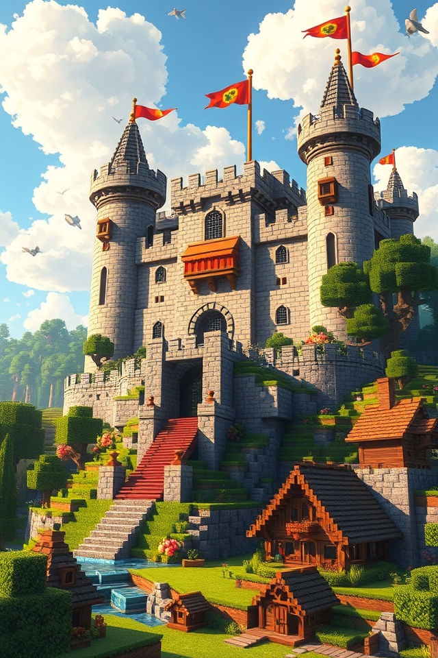 stone castle with details