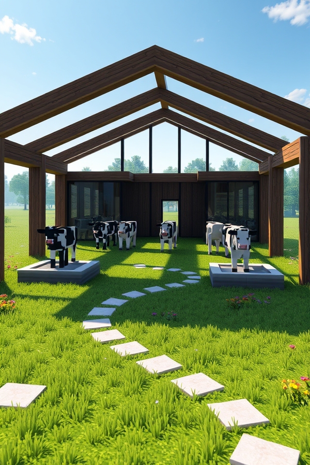stylish functional cattle shelter