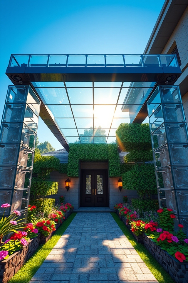 stylish transparent doorway shelter