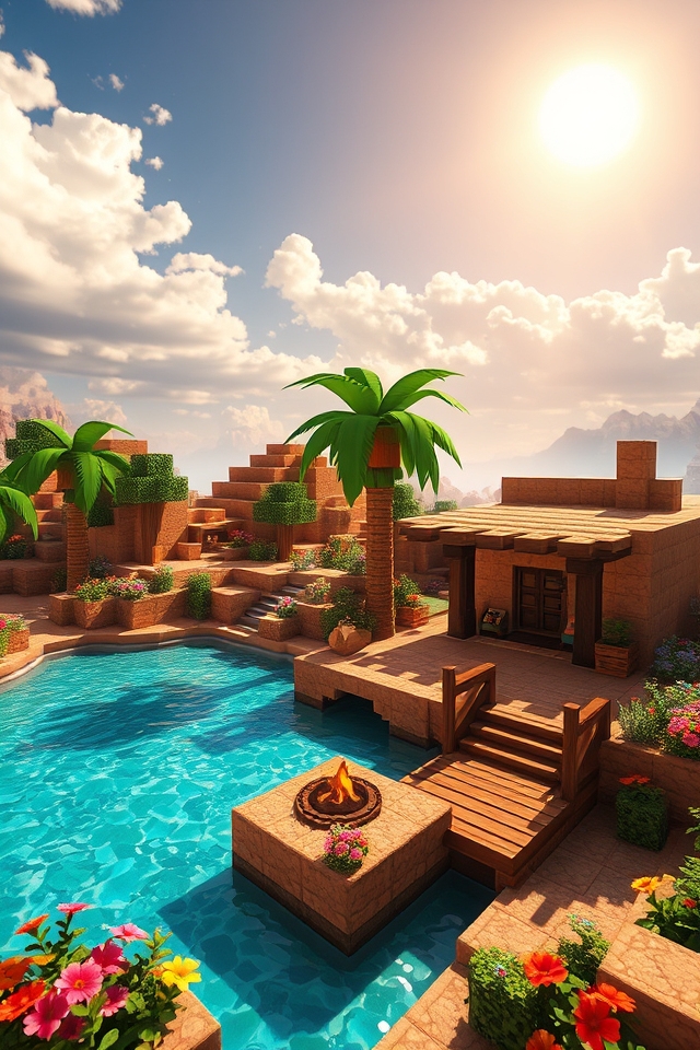 tranquil desert oasis retreat
