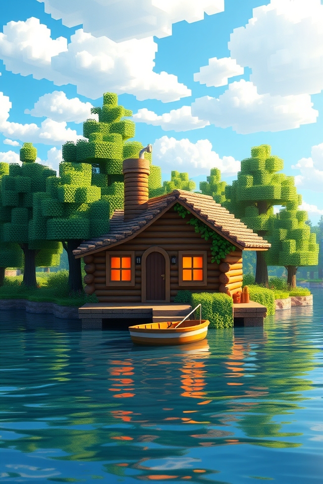 tranquil lakeside retreat home
