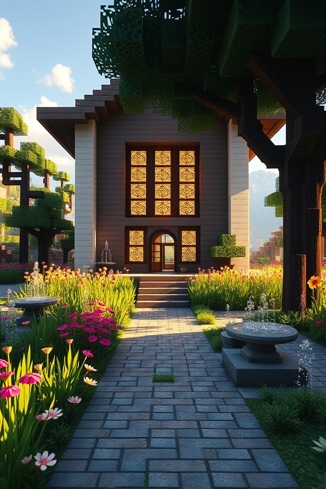 tranquil minecraft meditation sanctuary
