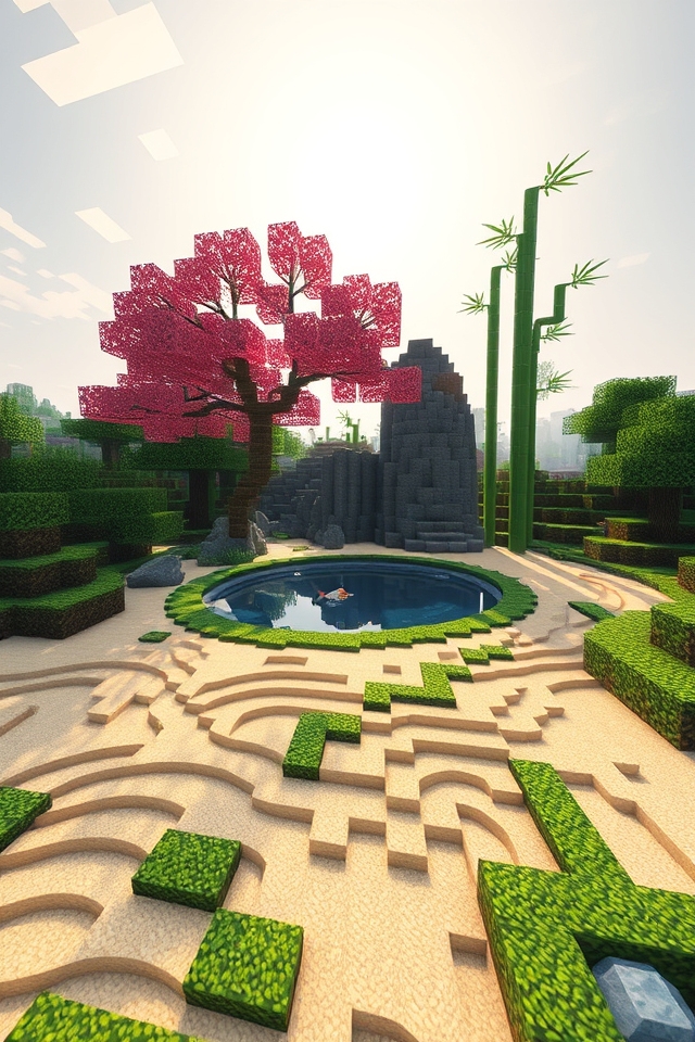 tranquil minecraft zen garden