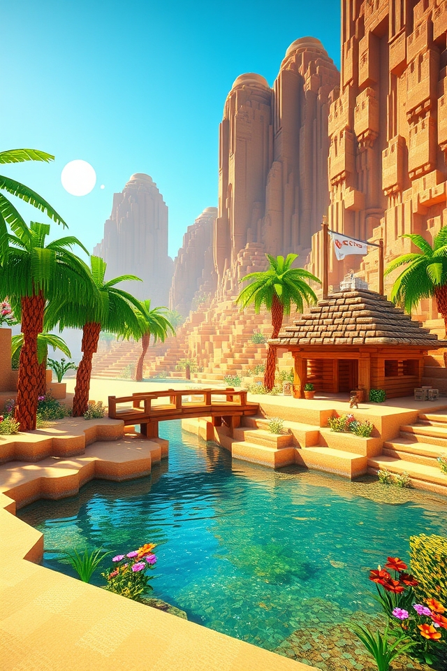 tranquil retreat in desert