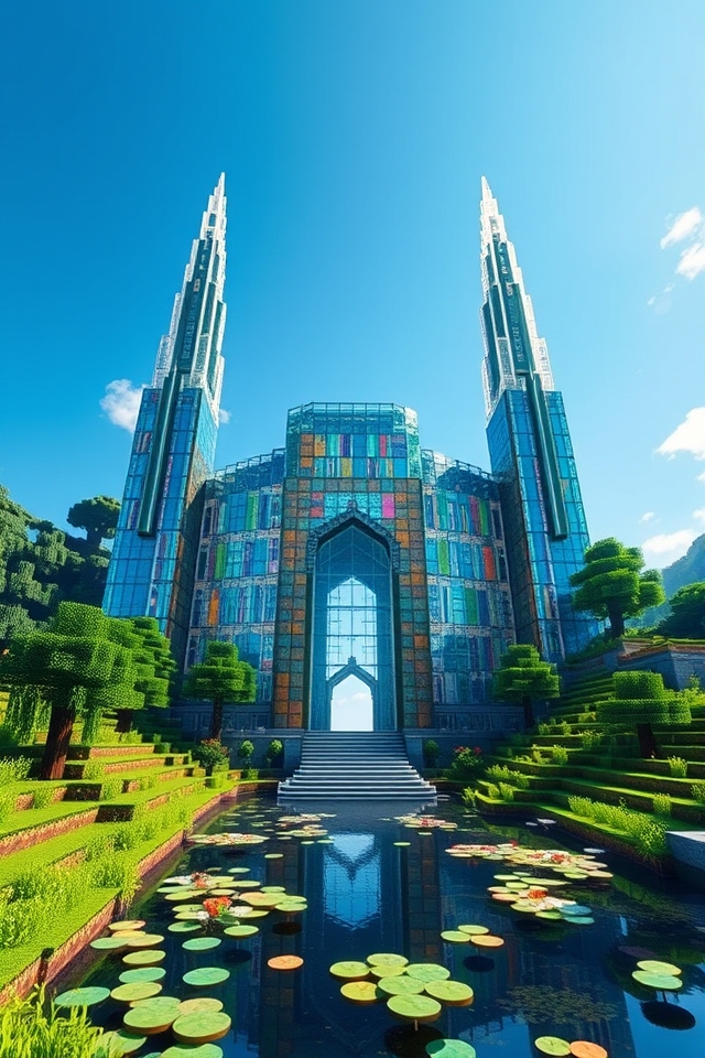 transparent geometric architectural design