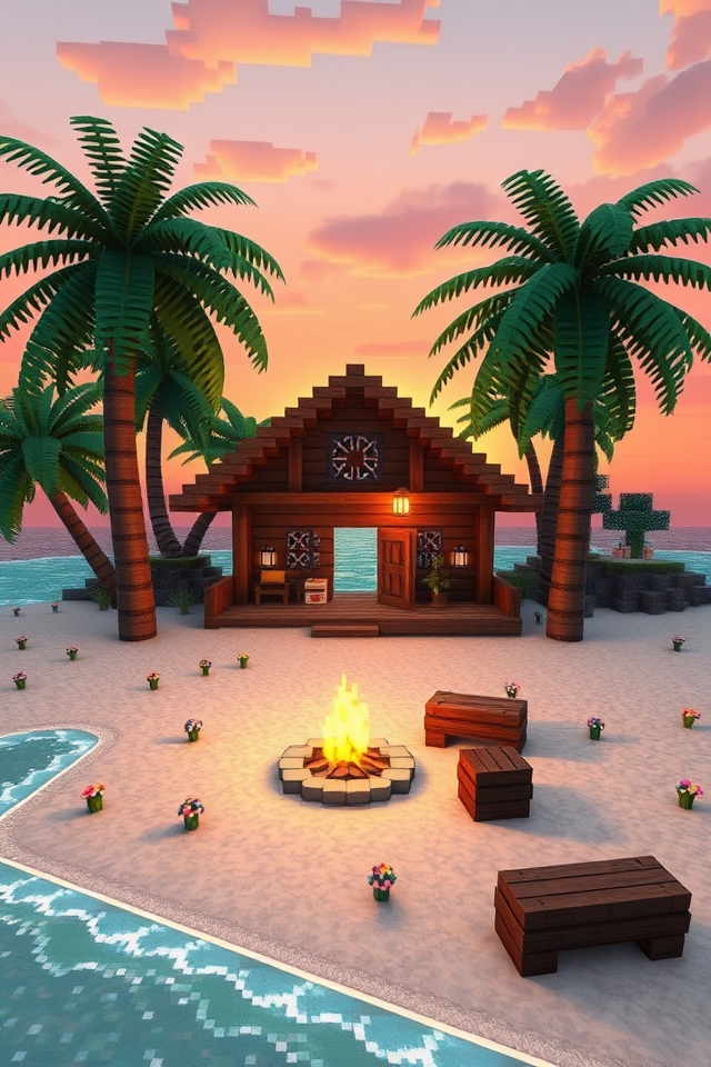 tropical beachside bungalow retreat