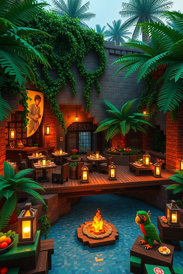 tropical dining in minecraft