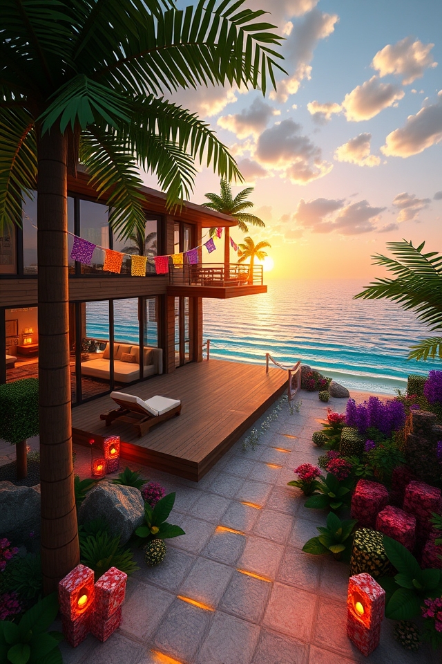 tropical luxury beach house