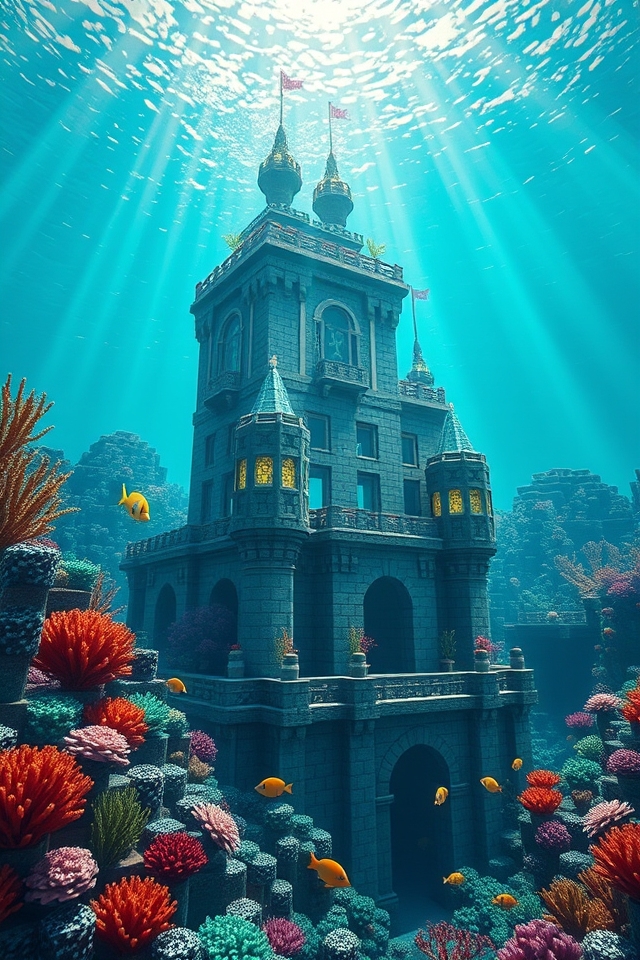 underwater castle building ideas