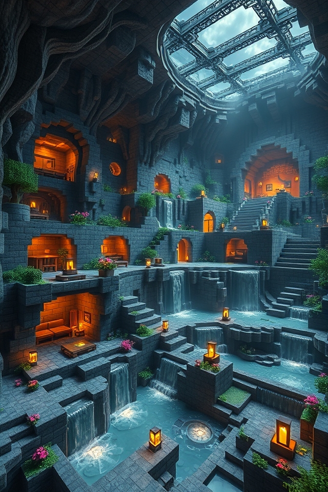 unique underground living space