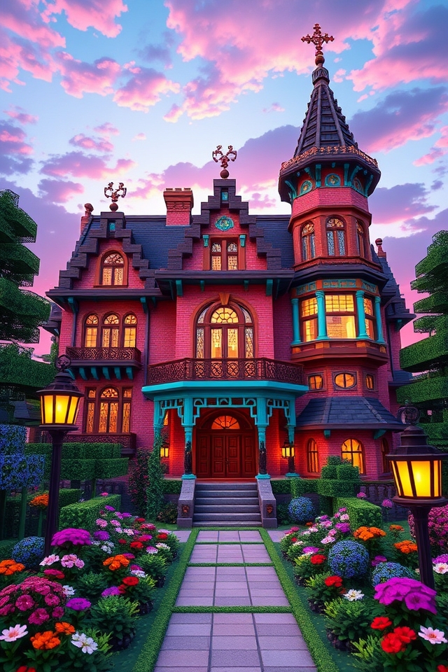 vibrant architectural victorian beauty