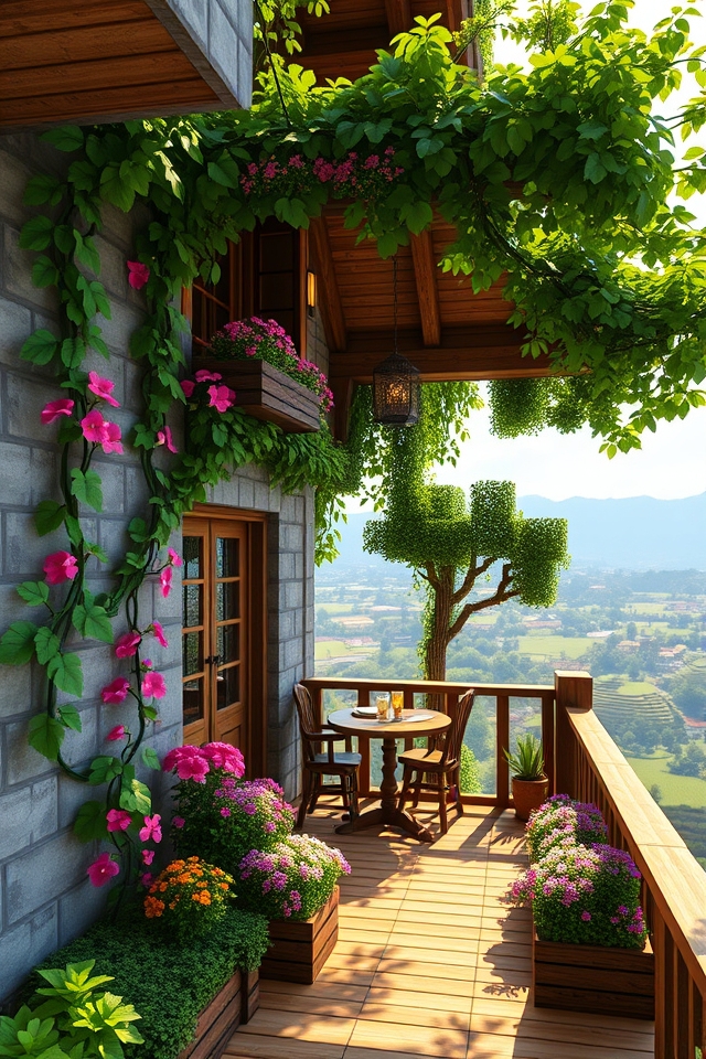 vibrant balcony garden oasis