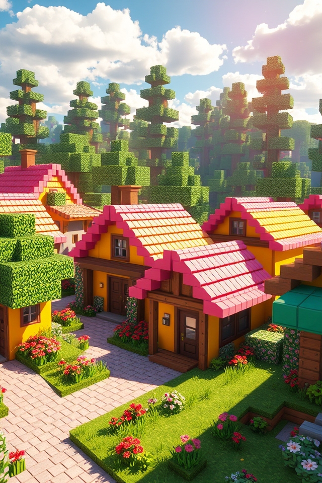 vibrant creative village architecture