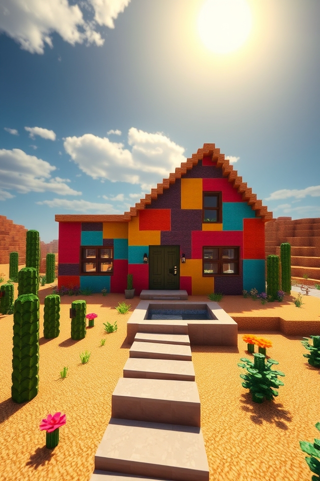 vibrant desert clay house