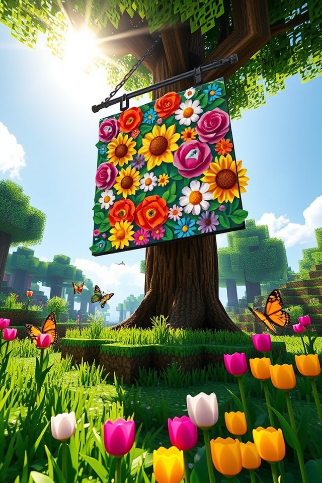 vibrant floral nature banner