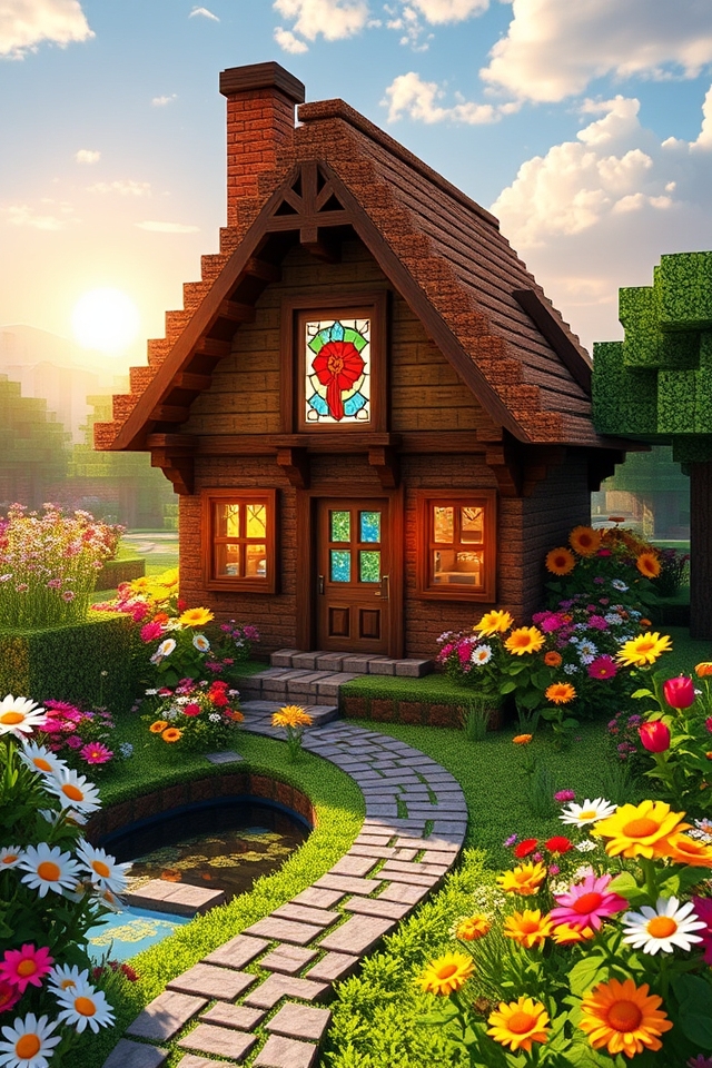 vibrant flower filled cottage