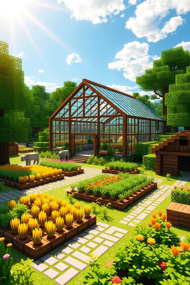 vibrant greenhouse garden design