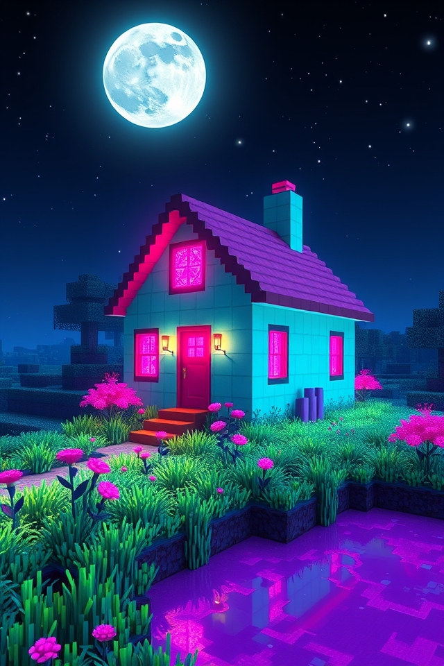 vibrant neon color palette