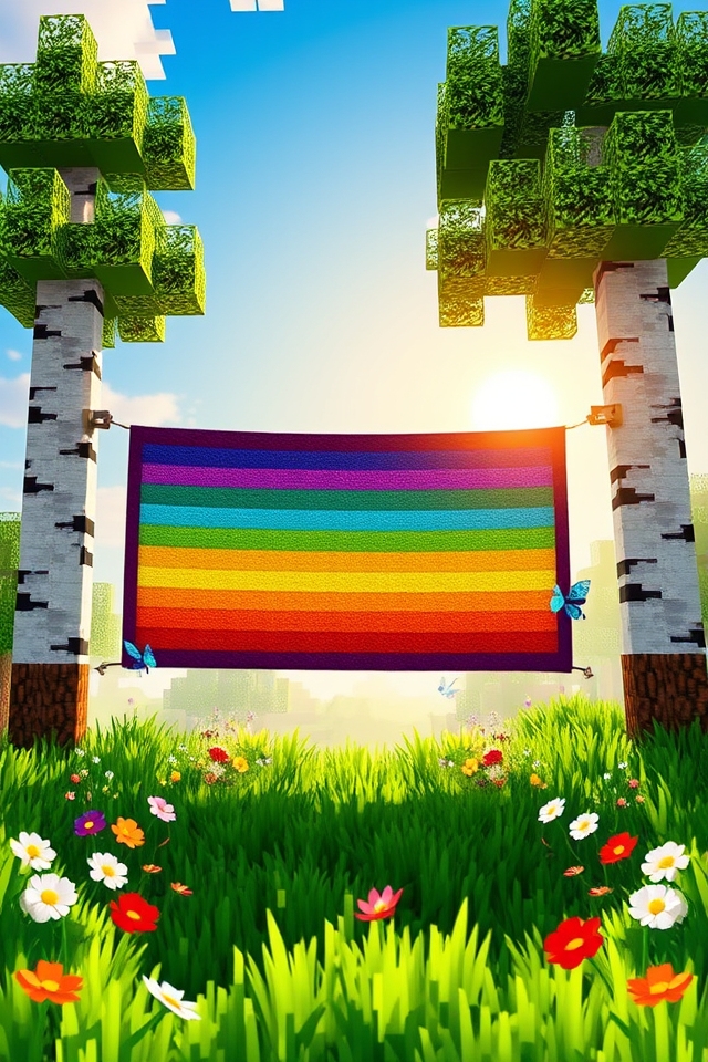 vibrant rainbow stripes design