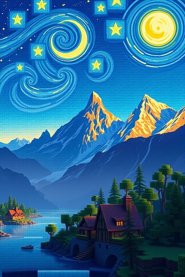 vibrant starry night banner