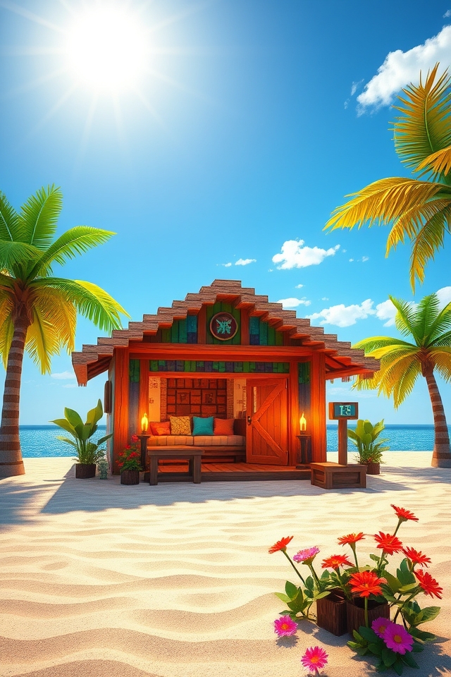 vibrant tropical coastal retreat