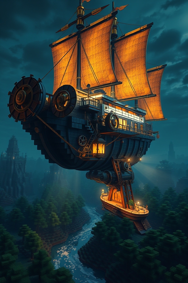 victorian whimsical floating vessel