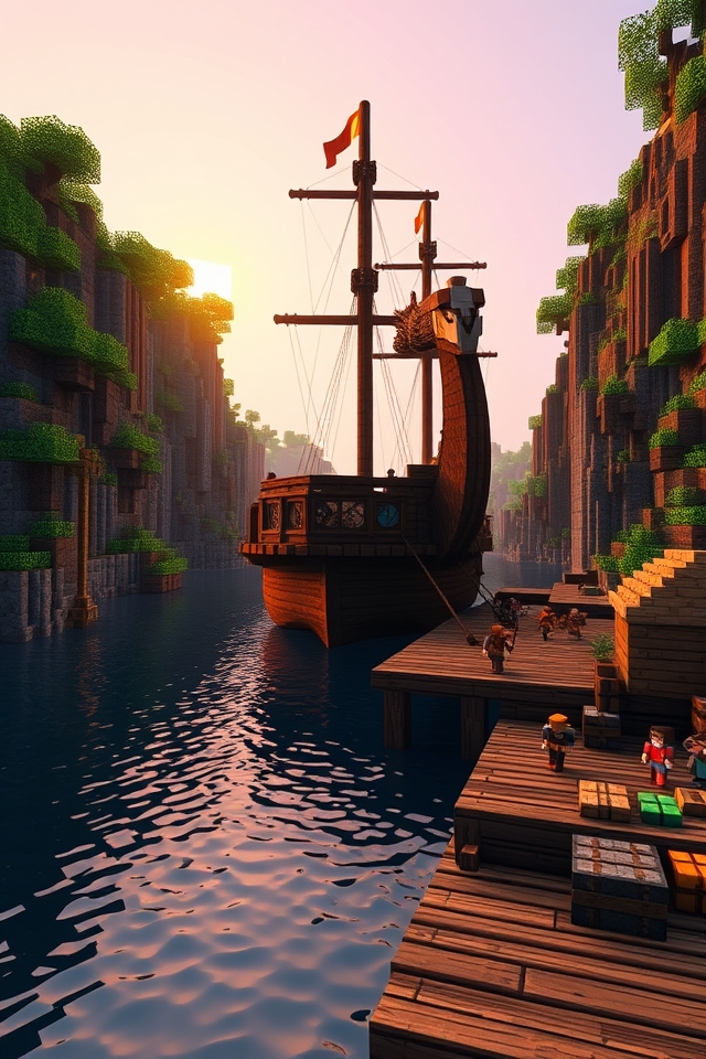 viking dock with ship