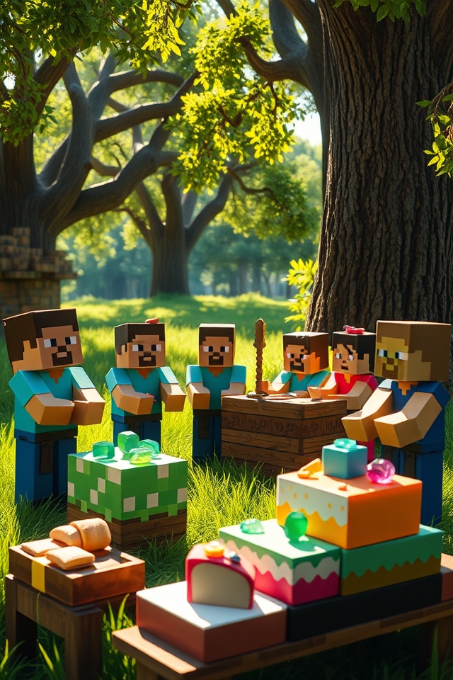 villager trading cake topper