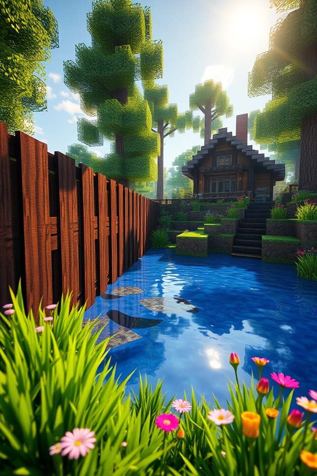 water enhanced fence aesthetics