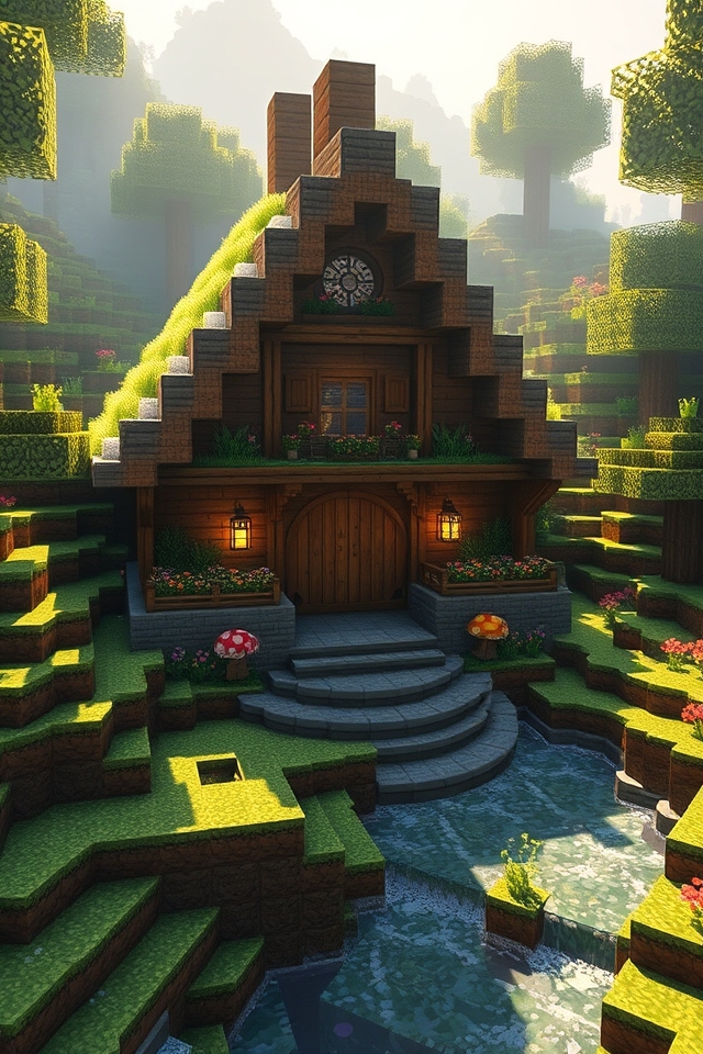 whimsical elevated hobbit home