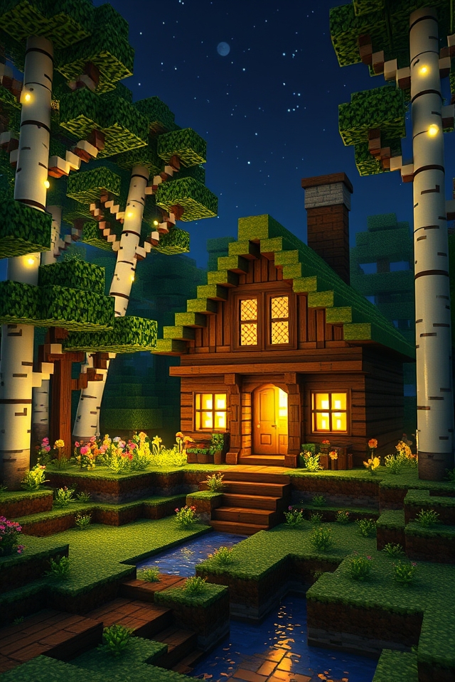 whimsical enchanted forest dwelling