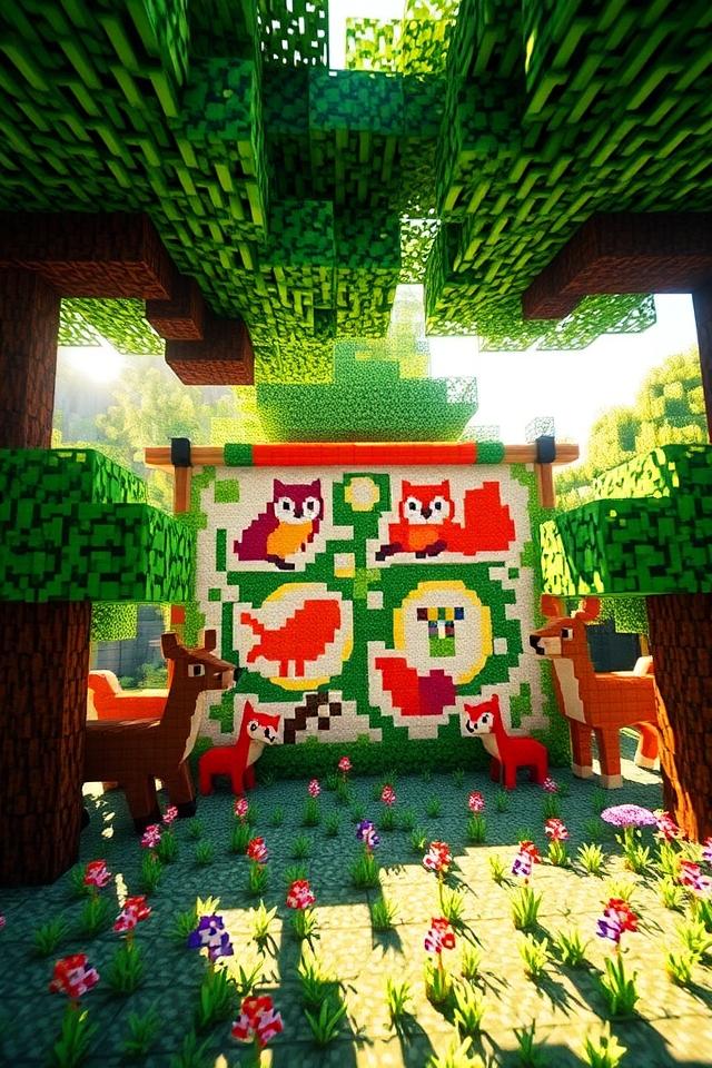whimsical forest animal banner